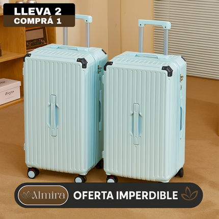 [Llevá 2 Pagá 1] Valija de Viaje de Alta Capacidad en Policarbonato con Forro Interno y Divisiones Inteligentes