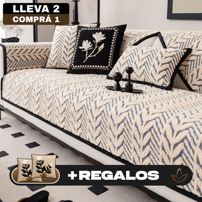 [Llevá 2 Pagá 1] Funda para Sofá Aurora (¡Ligereza y Encanto que Transforman tu Sala!) + REGALO: 2 Almohadas Decorativas