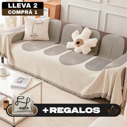 [Llevá 2 Pagá 1] Funda para Sofá Bella de Algodón (Tu Sofá Renovado y con Estilo) +REGALOS: 2 Fundas para Almohadones