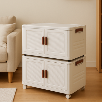 [Llevá 2 Pagá 1] Mini Armario Organizador de 2 Niveles Desmontable con Rueditas