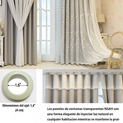 [Llevá 2 Pagá 1] Cortina Blackout Royal de Doble Capa con Aislamiento Térmico (¡Estilo europeo en tu sala!) +REGALO: Barras para Cortina