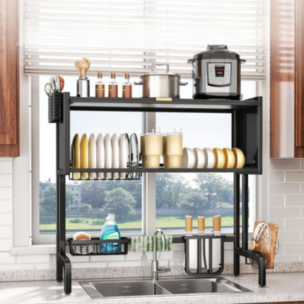 Organizador de Cocina Multifuncional en Acero Inoxidable + REGALO: Kit de Utensilios