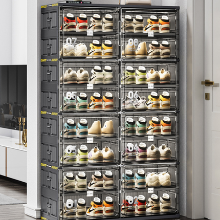 [Llevá 2 Pagá 1] Zapatera Smart con Puertas Retráctiles Desmontable con Rueditas (Organización Inteligente y Diseño Moderno!)