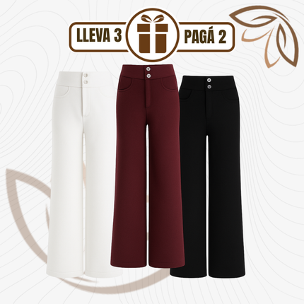 [Llevá 3 Pagá 2] Pantalón Social Femenino en Seda Hielo y Poliéster Nolita (Diseño Fino y Encantador)