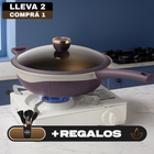 [Llevá 2 Pagá 1] Sartén Antiadherente Premium con Revestimiento Duradero, Cocción Uniforme y Limpieza Fácil + REGALO: Kit de Utensilios