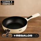 [Llevá 2 Pagá 1] Sartén Eléctrica Multifuncional Antiadherente con Calentamiento Rápido y Regulación de Temperatura +REGALO: Kit de Utensilios