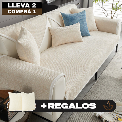 [Llevá 2 Pagá 1] Funda de Sofá Completa en Algodón y Poliéster +2 REGALOS: Almohadones